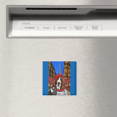 Bassett Hound Selfie Magneet (Insitu (Vaatwasser))