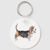 Bassett Hound-toetsenbord Sleutelhanger (Voorkant)