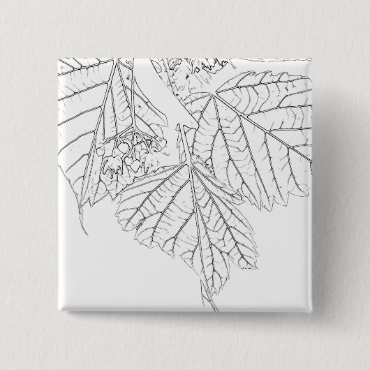 Basshoutwaren Vierkante Button 5,1 Cm (Voorkant)