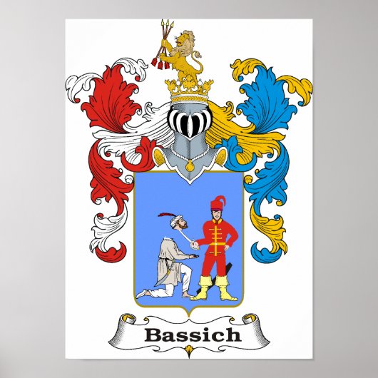 Bassich gezin Hongaarse wapenlaag 10x15-inch afdru Poster (Voorkant)