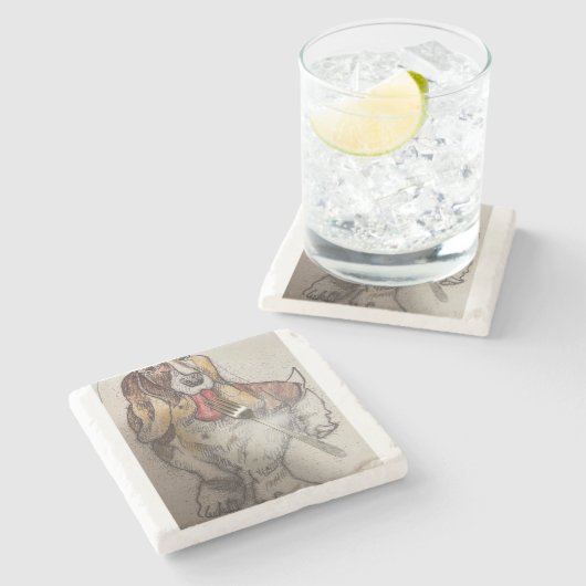 Bassie's Fork Stenen Onderzetter (Zijkant)