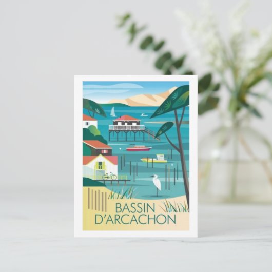 Bassin D'Arcachon, Frankrijk Briefkaart (Staand voorkant)