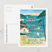 Bassin D'Arcachon, Frankrijk Briefkaart (Voorkant / Achterkant)