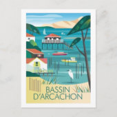 Bassin D'Arcachon, Frankrijk Briefkaart (Voorkant)