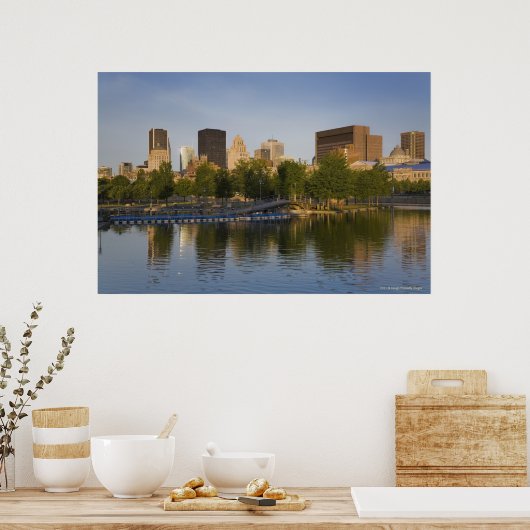 Bassin van de Bonsecours in de oude haven van het  Poster (Keuken)