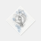  Bassinet Baby Boy Shower Servetten (Hoek)