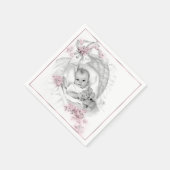  Bassinet Baby Meisje Douche Servet (Hoek)