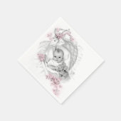  Bassinet Baby Meisje Douche Servet (Hoek)