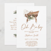 Bassinet Nursery Baby shower Kaart (Voorkant / Achterkant)