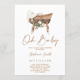Bassinet Nursery Baby shower Kaart