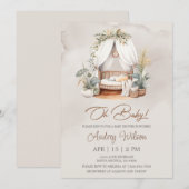 Bassinet Nursery Baby Wieg Baby shower Uitnodiging (Voorkant / Achterkant)