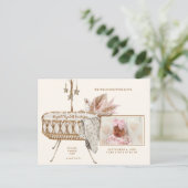  Bassinet Pampas Foto geboorteaankondiging Briefkaart (Staand voorkant)