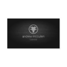 Bassist Bass Headstock Icon BrushedMetal Muzikant