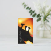 Bassist Bass Headstock Light Flare Muzikant Visitekaartje (Staand voorkant)