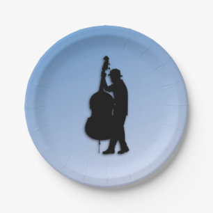 Bassist Blauw Papieren Bordje