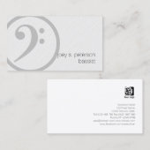 Bassist Bold Bass Clef Icon Music Visitekaartje (Voorkant / Achterkant)