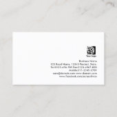 Bassist Bold Silver Bass Clef Icon Elegant Visitekaartje (Achterkant)