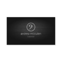 Bassist Clef Icon Brushed Metal Muzikant