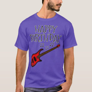 Bassist Gitaar Happy Birthday Bassist Musician Red T-shirt