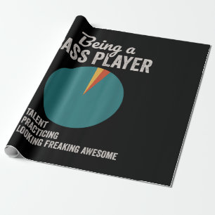 Bassist Muzieker Grappige Basgitaarspeler Cadeaupapier