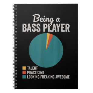 Bassist Muzikant Grappige Bassgitaarspeler Notitieboek