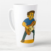 Bassist on Coffee cup Latte Mok (Linkerhoek)