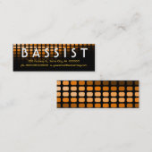 BASSIST oranje meter Mini Visitekaartje (Voorkant / Achterkant)
