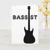 Bassist Silhouette Kaart (Gele Bloem)
