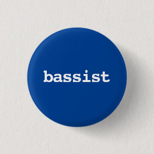 bassist typografie Knop Ronde Button 3,2 Cm