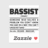 Bassist zelfstandig naamwoord definitie basgitaris sticker (Vel)