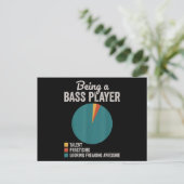 Bassist zijn Grappige basgitarist Briefkaart (Staand voorkant)