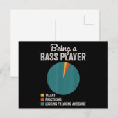 Bassist zijn Grappige basgitarist Briefkaart (Voorkant / Achterkant)