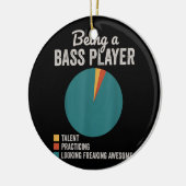 Bassist zijn Grappige basgitarist Keramisch Ornament (Links)