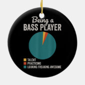 Bassist zijn Grappige basgitarist Keramisch Ornament (Achterkant)