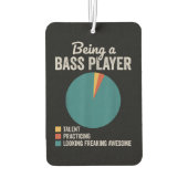 Bassist zijn Grappige basgitarist Luchtverfrisser (Achterkant)