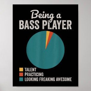 Bassist zijn Grappige basgitarist Poster