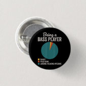 Bassist zijn Grappige basgitarist Ronde Button 3,2 Cm (Voorkant /achterkant)