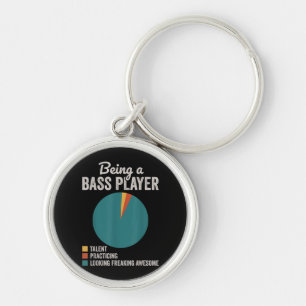 Bassist zijn Grappige basgitarist Sleutelhanger