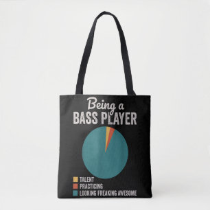 Bassist zijn Grappige basgitarist Tote Bag