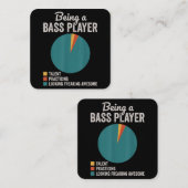 Bassist zijn Grappige basgitarist Vierkante Visitekaartje (Voorkant / Achterkant)