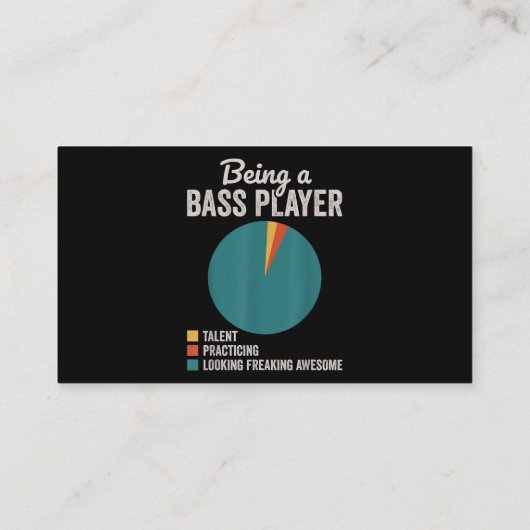 Bassist zijn Grappige basgitarist Visitekaartje (Achterkant)