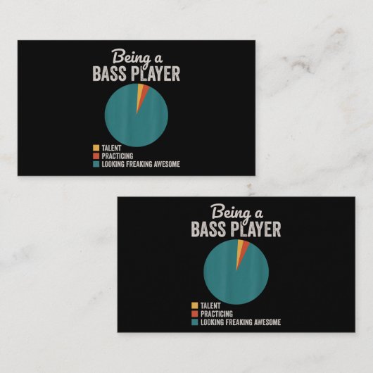 Bassist zijn Grappige basgitarist Visitekaartje (Voorkant / Achterkant)