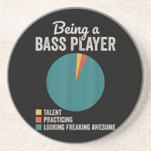 Bassist zijn Grappige basgitarist Zandsteen Onderzetter