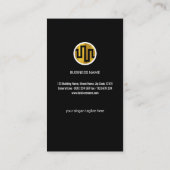 Bassistent Black Elegant Guitar Musicus Visitekaartje (Achterkant)