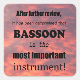 Basson Belangrijkste Sticker op instrumentenvierka