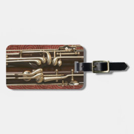 Basson Keys op Dark Red  Bagagelabel