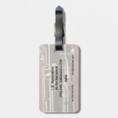 Basson Keys op Dark Red  Bagagelabel (Achterkant verticaal)