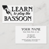 Basson Lessons Visitekaartjes - Koel Vintage (Voorkant / Achterkant)