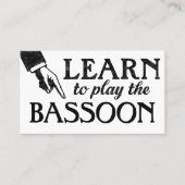 Basson Lessons Visitekaartjes - Koel Vintage (Voorkant)