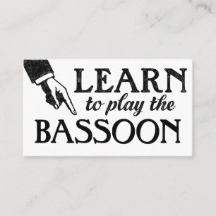 Basson Lessons Visitekaartjes - Koel Vintage